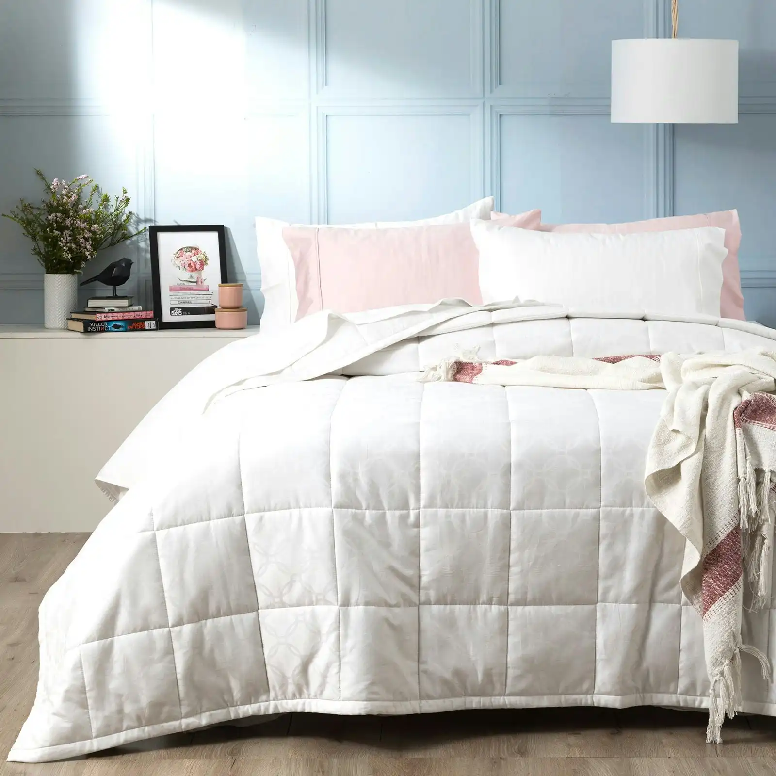 Josephine Comforter sets Cotton Jacquard White