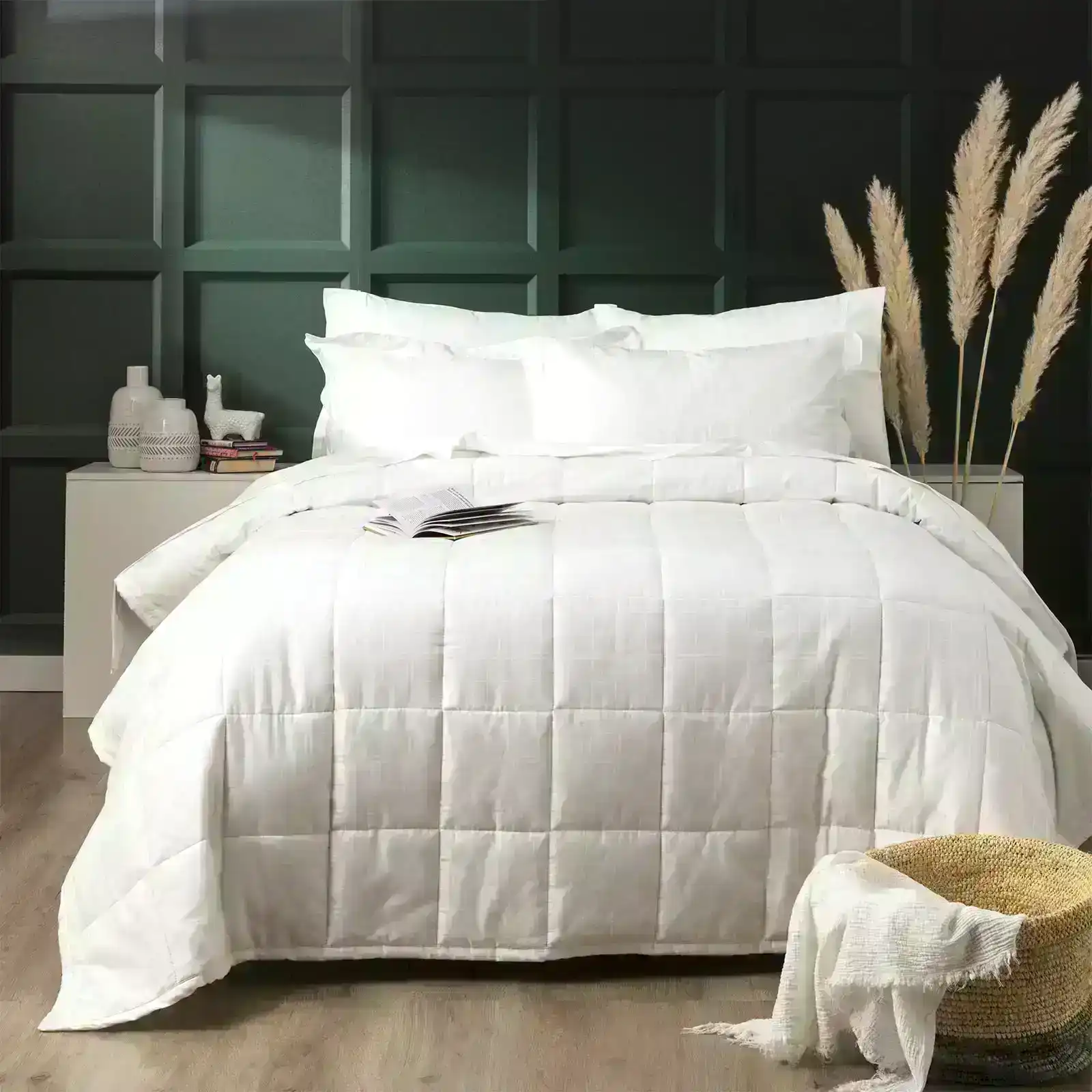 Willow Comforter sets Cotton Jacquard White