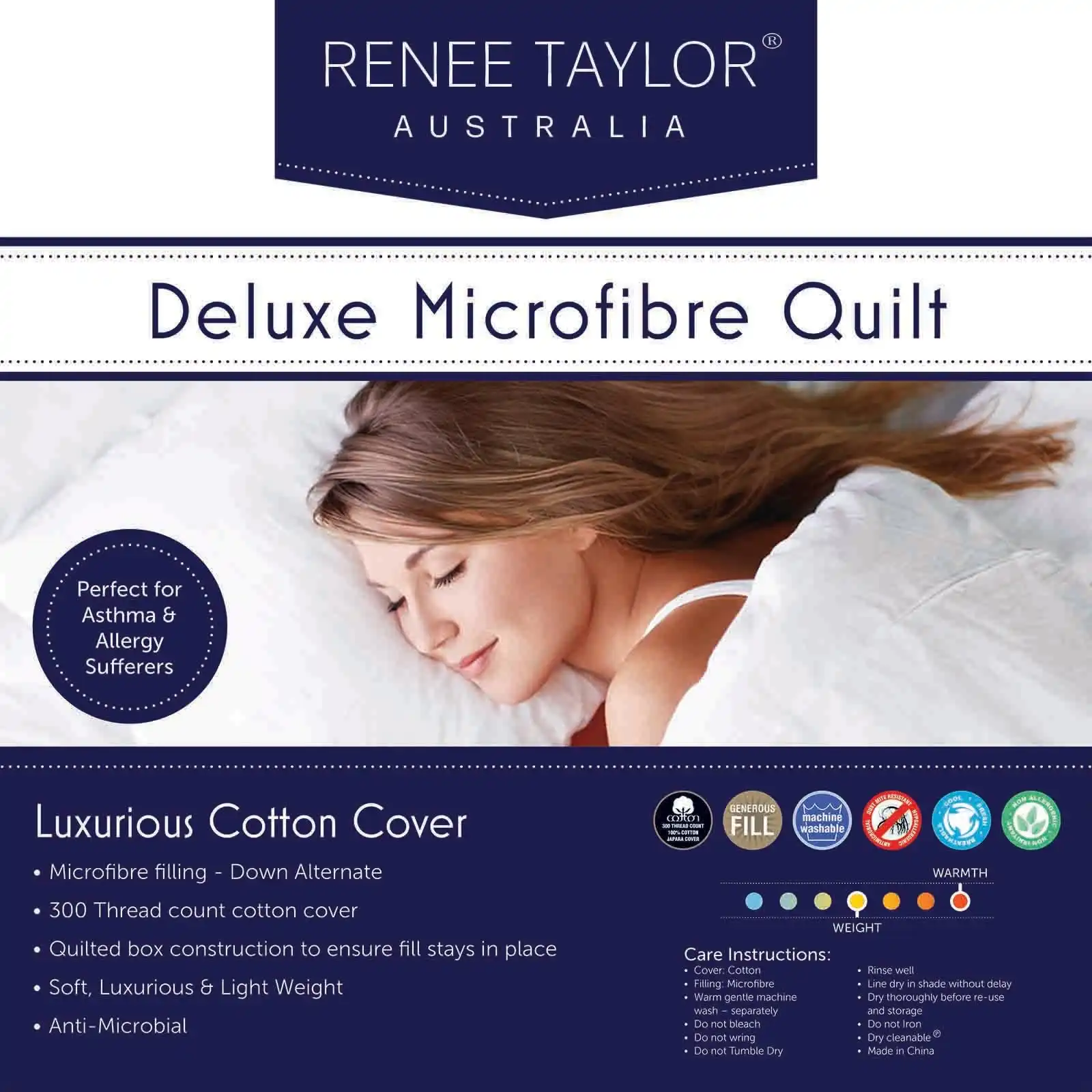 Deluxe Quilt With Cotton Cover Premium Microfiber Filling