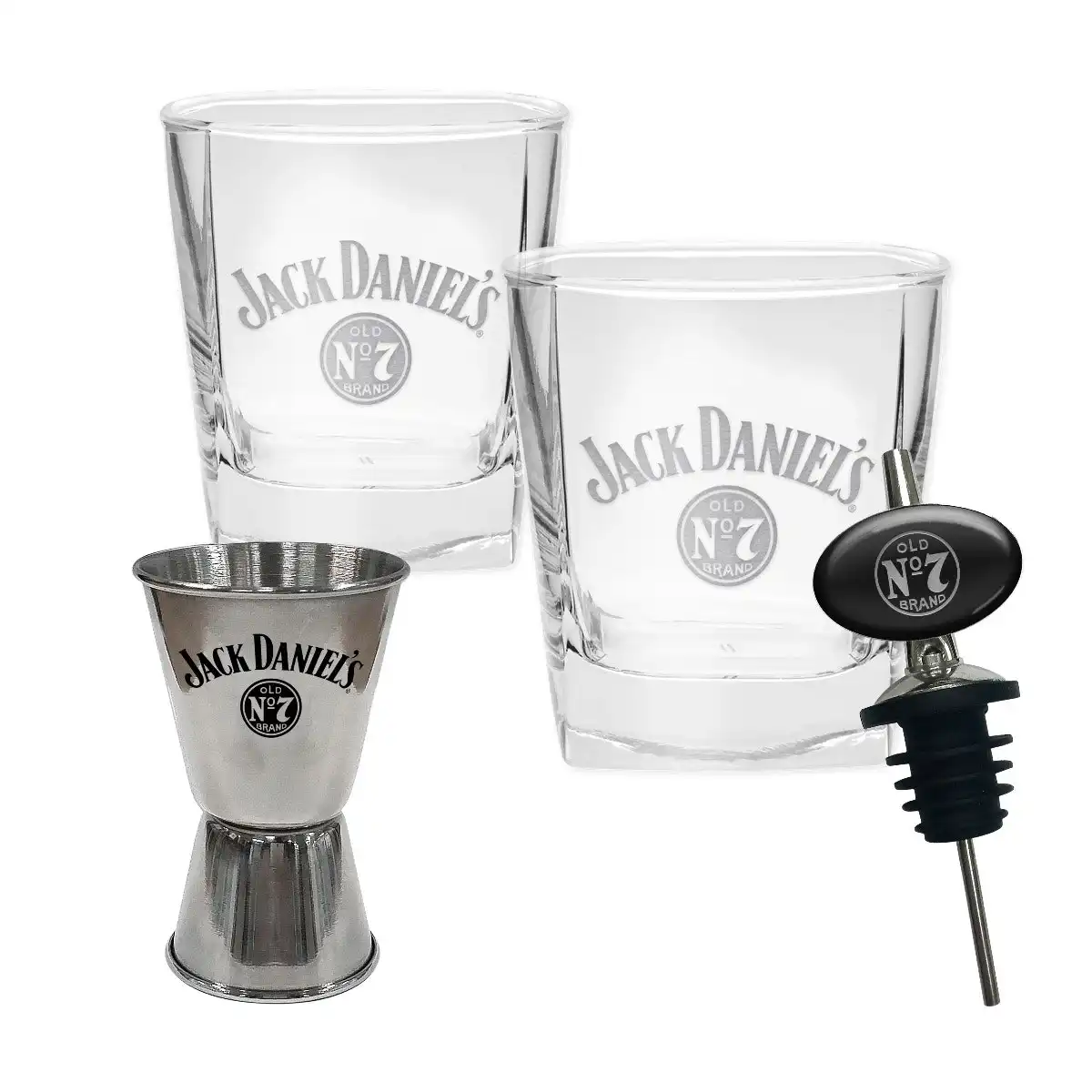 Jack Daniel's Pourer, Jigger & Glasses Set