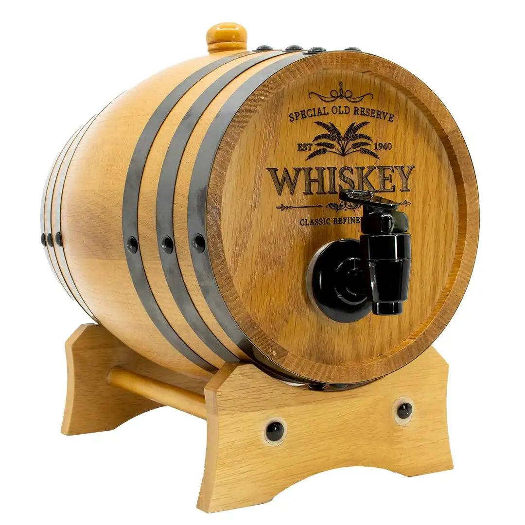 Refined Gifts Whiskey Barrel Dark Oak