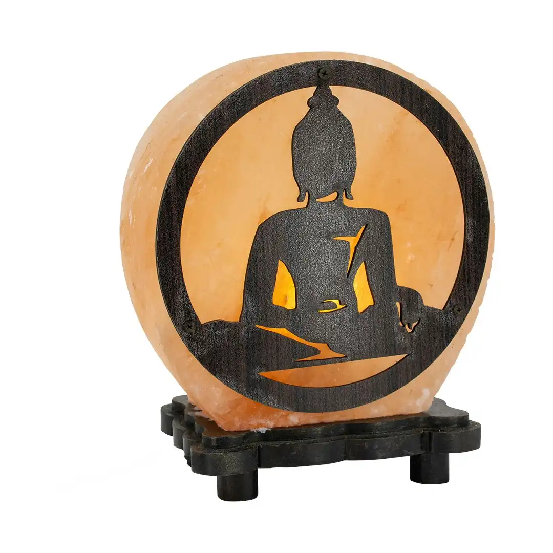 Simple Zen Large Salt Lamp Buddha
