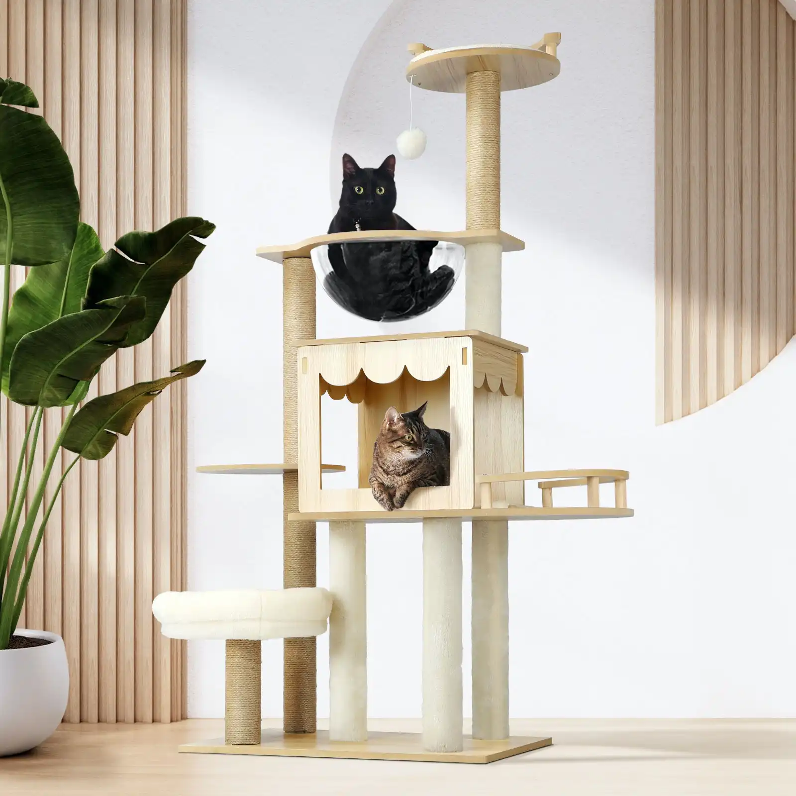 Alopet Cat Tree Scratching Post Tower Condo Scratchers Kitten Furniture 131cm