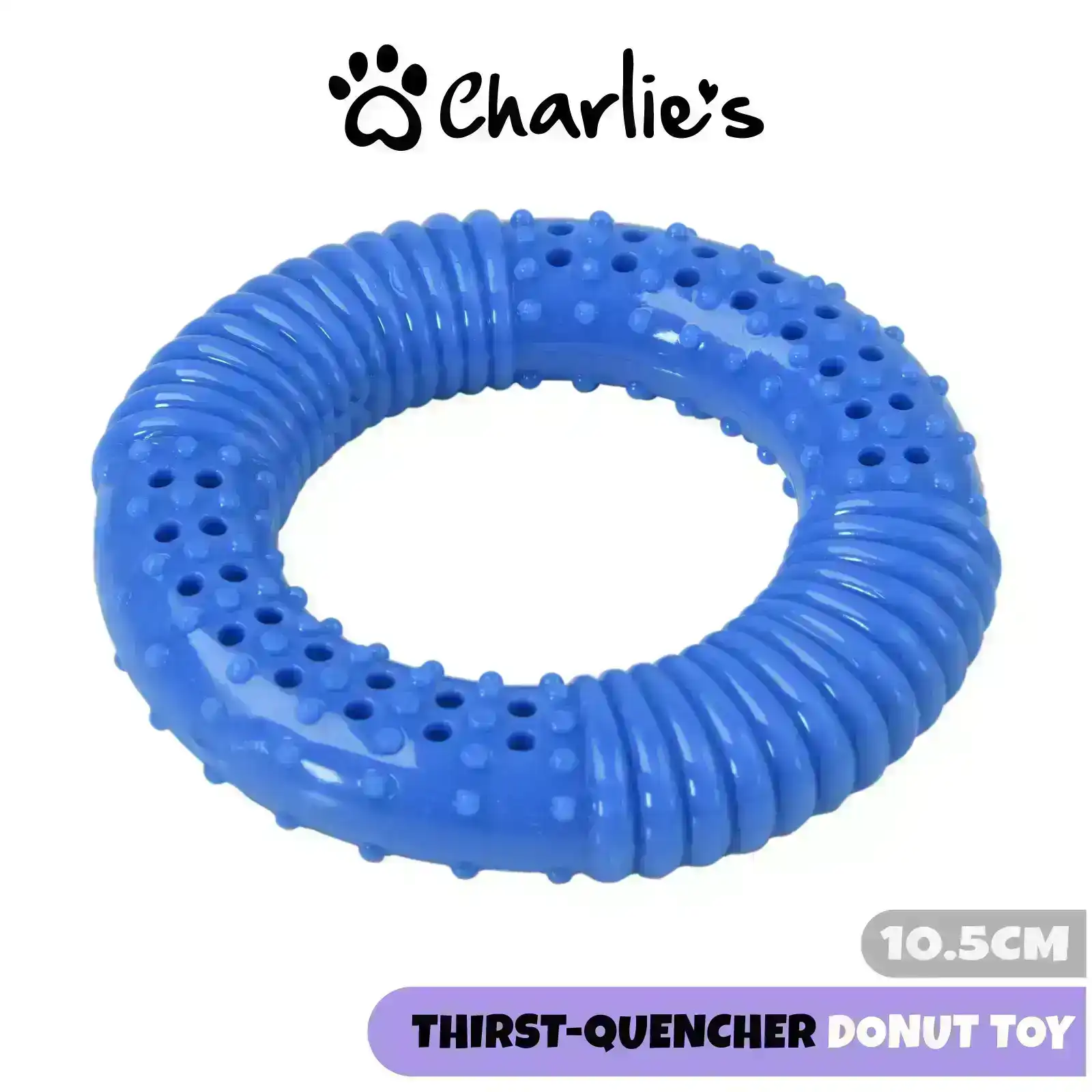 Charlie's Thirst-Quencher Donut Toy Blue 10.5cm
