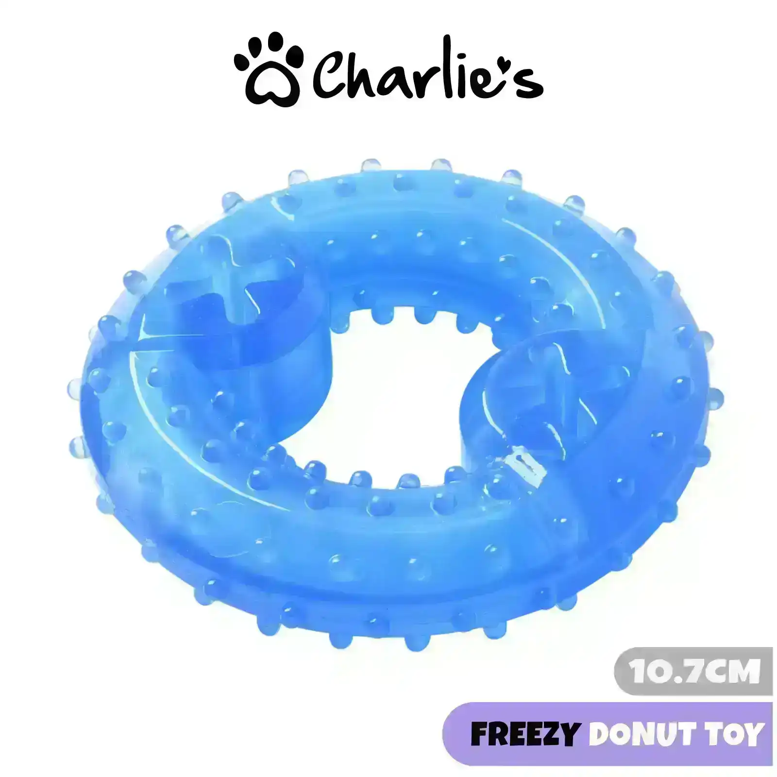 Charlie's Frozen Pet Freezy Donut Toy Blue 10.7cm
