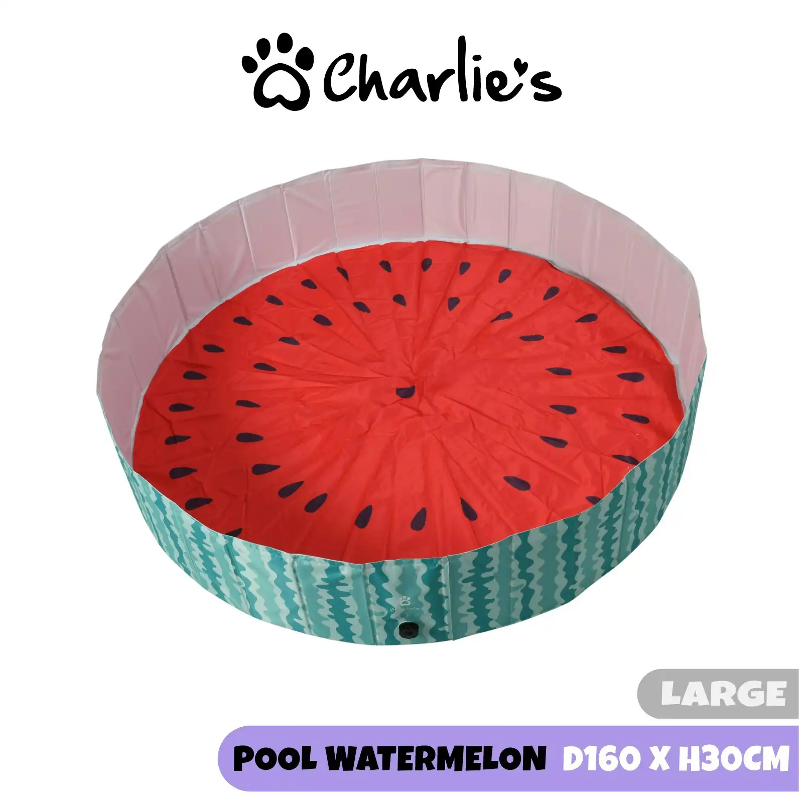 Charlie's Portable Dog Pool Party Watermelon Extra Large