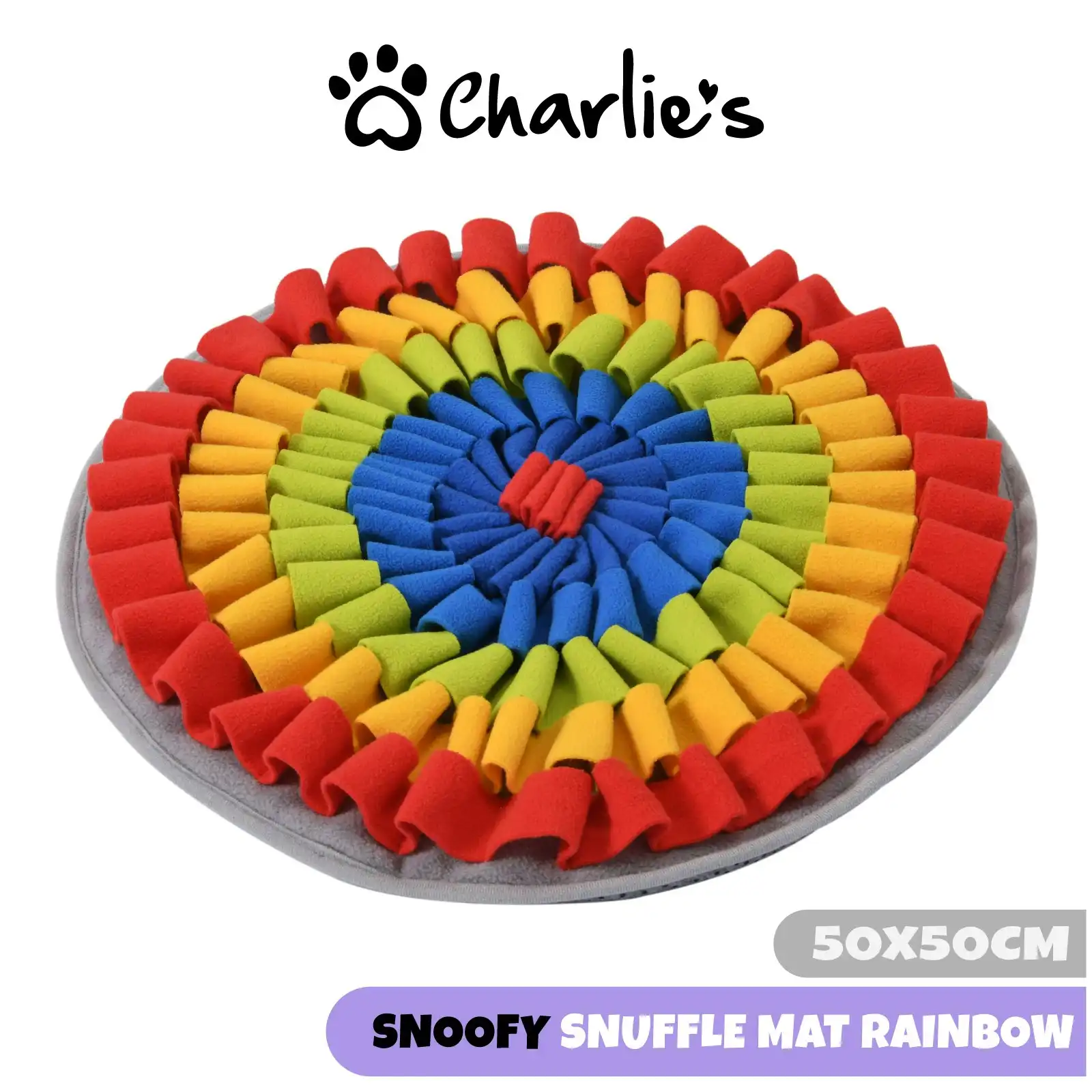 Charlie's Snoofy Snuffle Mat Rainbow 50x50cm
