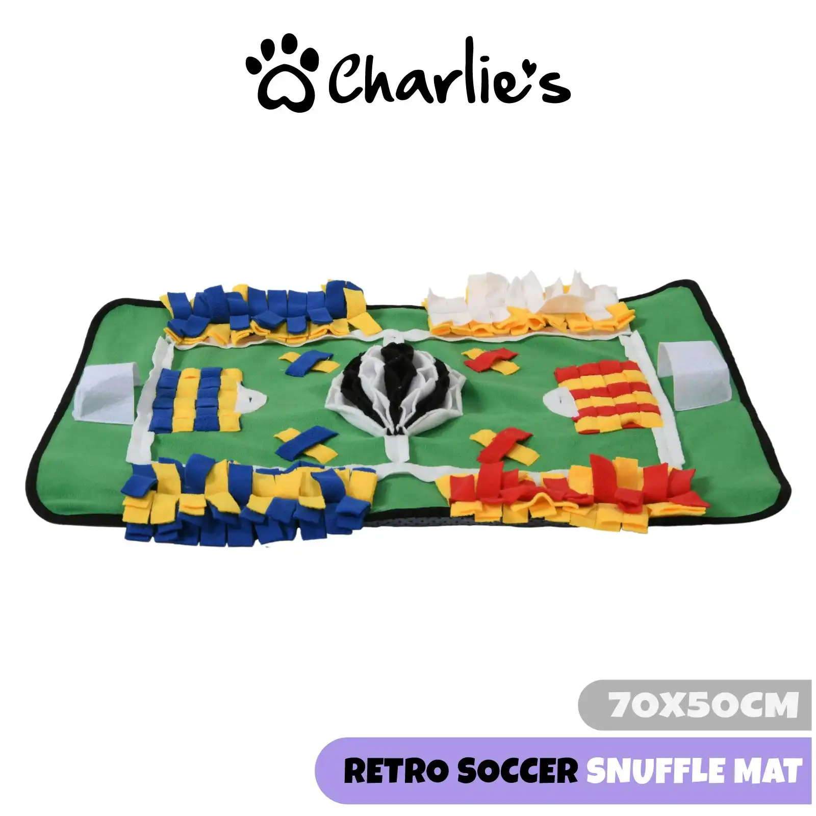 Charlie's Retro Soccer Snuffle Mat 70x50cm