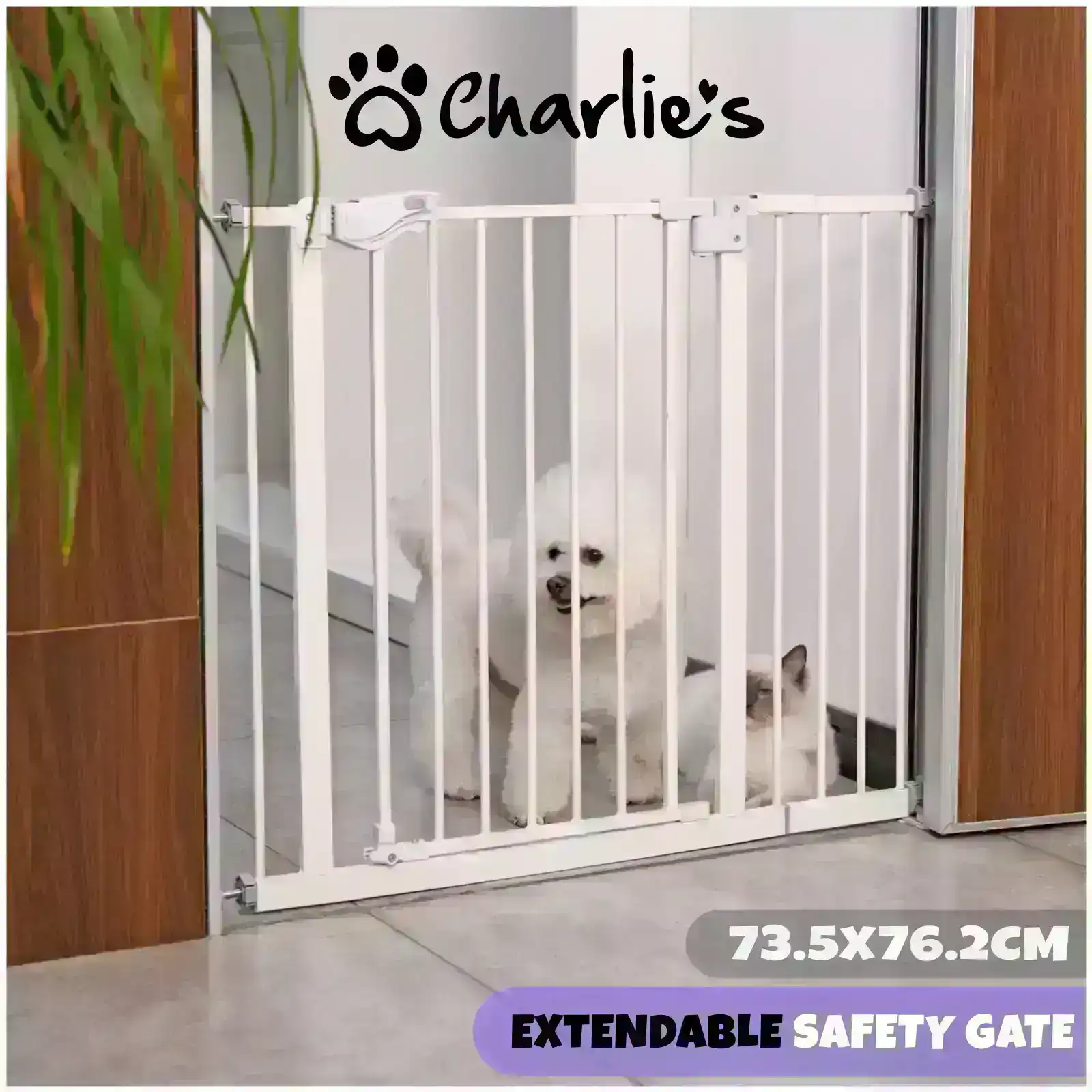 Charlie's Essential Extendable Pet Safety Gate White