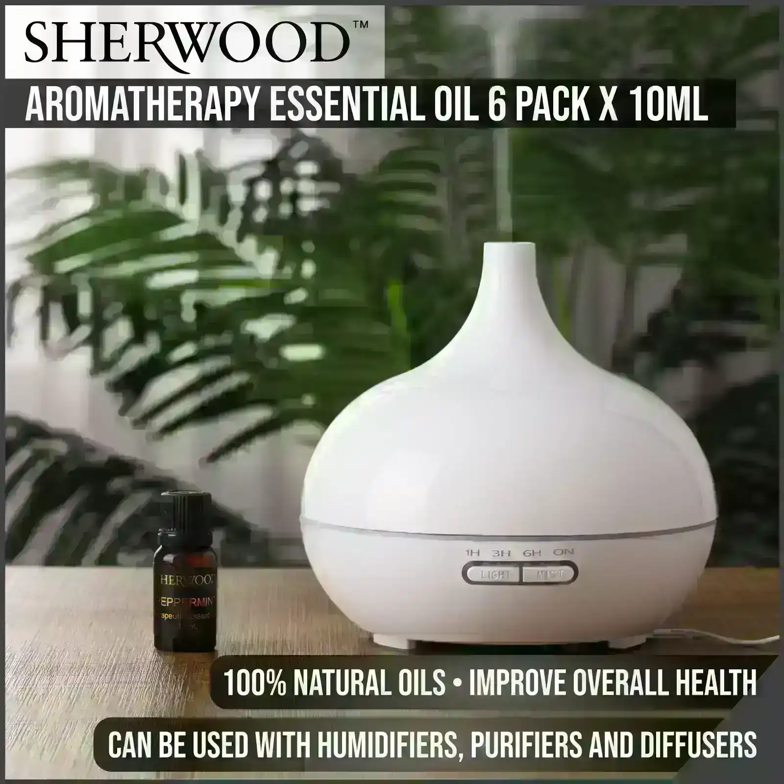 Sherwood Home Diffuser Aromatherapy Essential Oil 6 Pack For Diffuser/Humidifier X 10ML