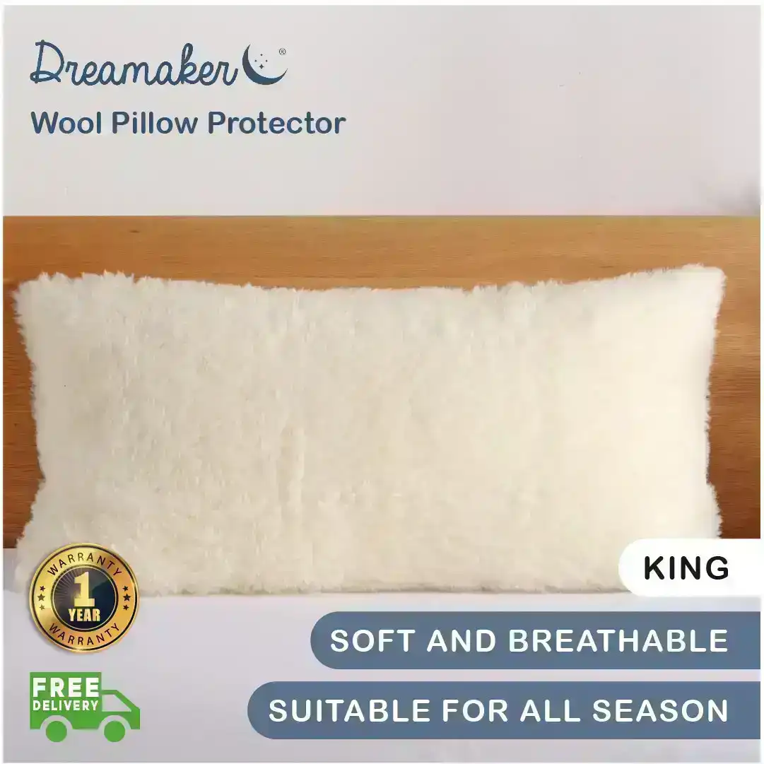 Dreamaker Wool Pillow protector King 48x90cm