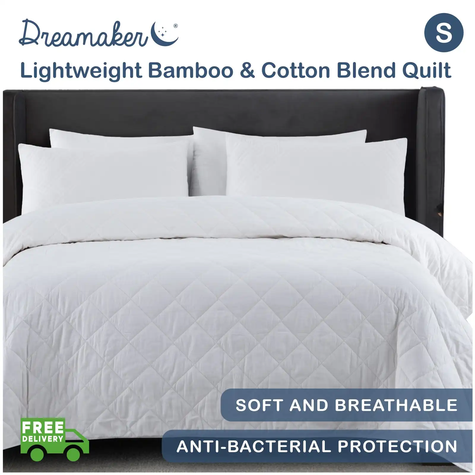 Dreamaker Lightweight Bamboo & Cotton Blend Quilt - Single Bed