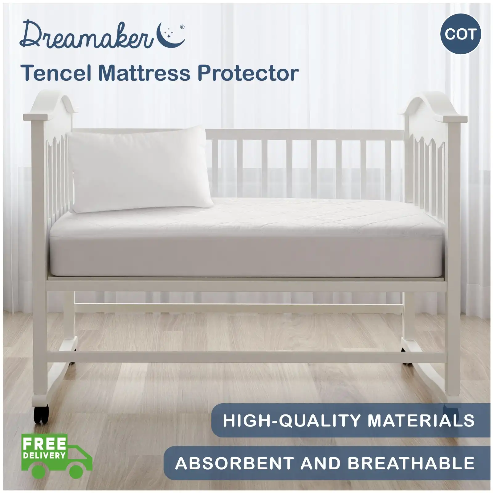 Natural Home Tencel Quilted Mattress Protector COT