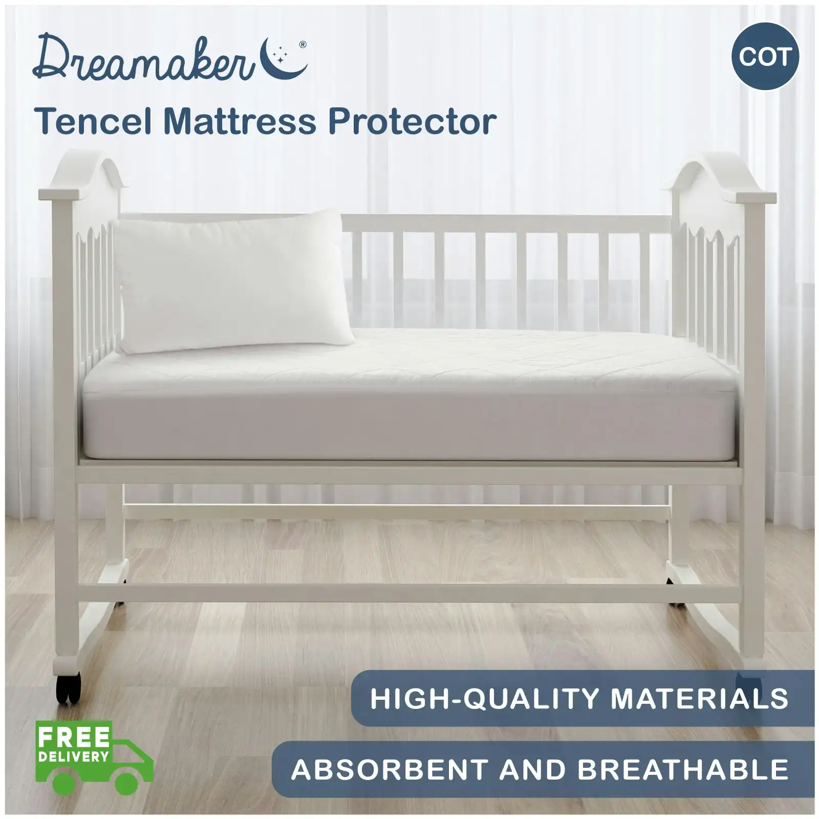 Natural Home Tencel Quilted Mattress Protector COT