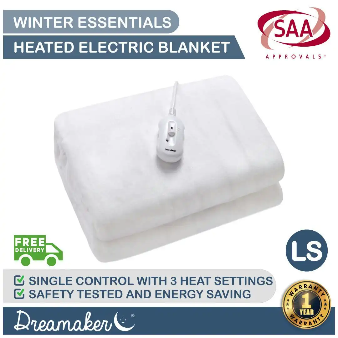 Dreamaker Washable Electric Blanket Long Single Bed