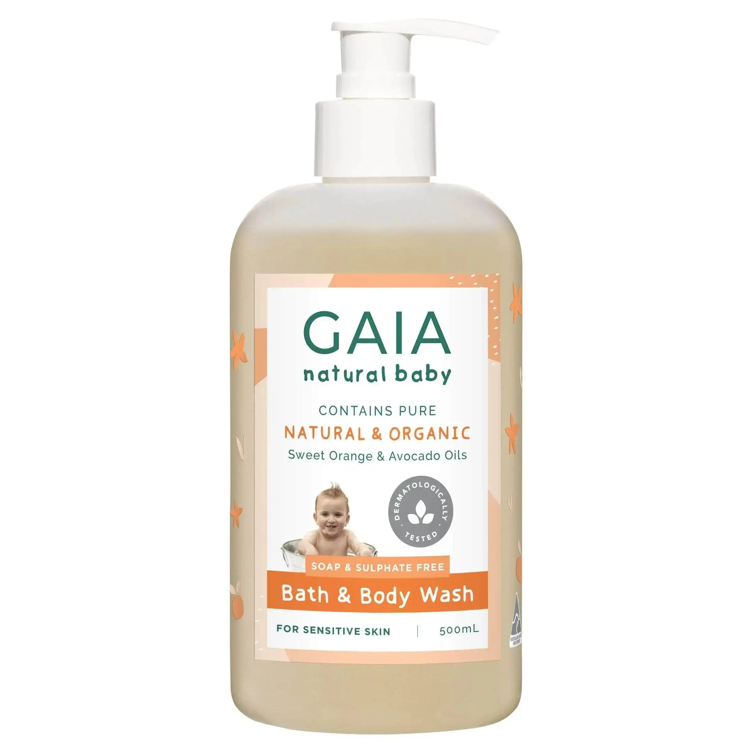 Gaia Bath and Body Wash for baby/toddler - 500ml