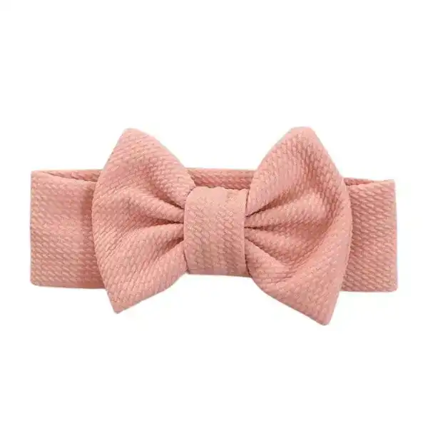 Baby Solid Bowknot Headband - Rose and purple