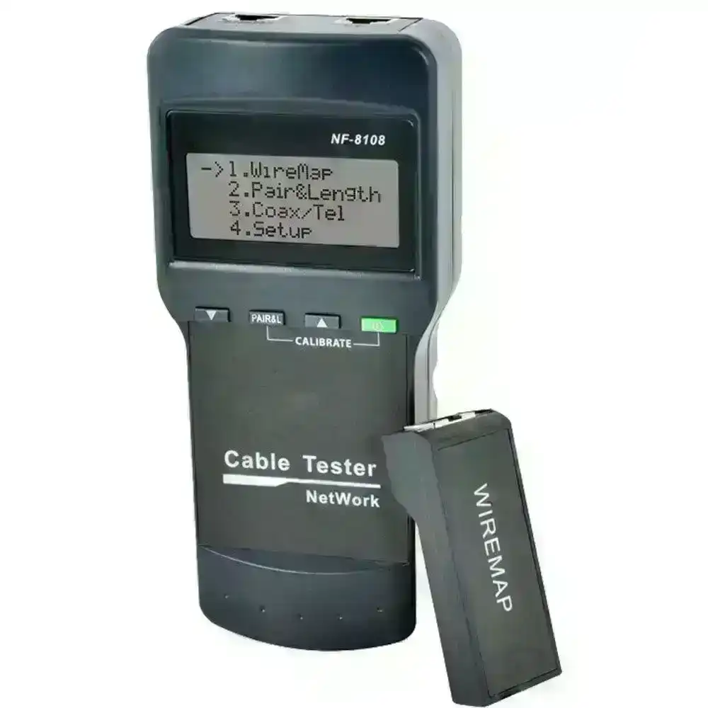 Doss NF8108 RJ45 LAN Cable Tester Length Faults Locator Remote Identifier LCD
