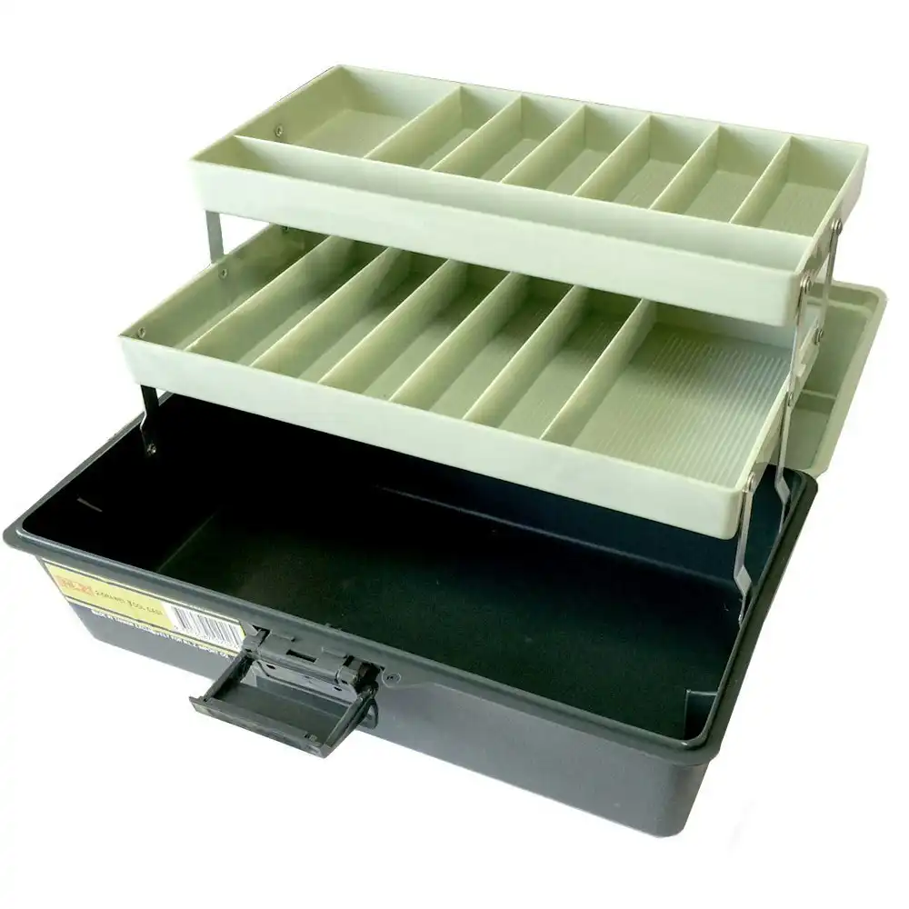 31cm Storage Box/Case w/Caddy/Organiser Tray for Tool/Sewing/Fishing/Handcraft
