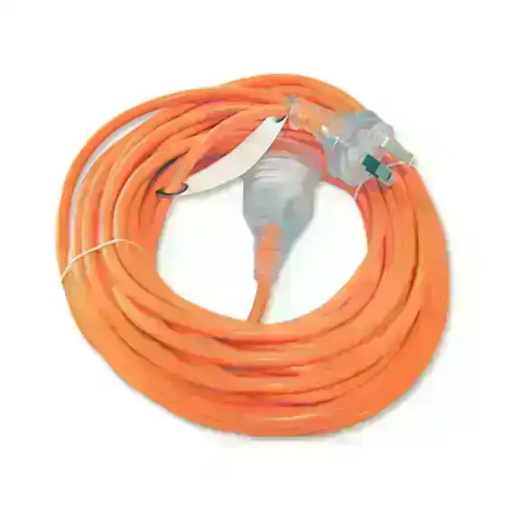 Vacspare 15m Extension Plug/Socket Cord/Cable 10AMP for Vacuum Cleaners Orange