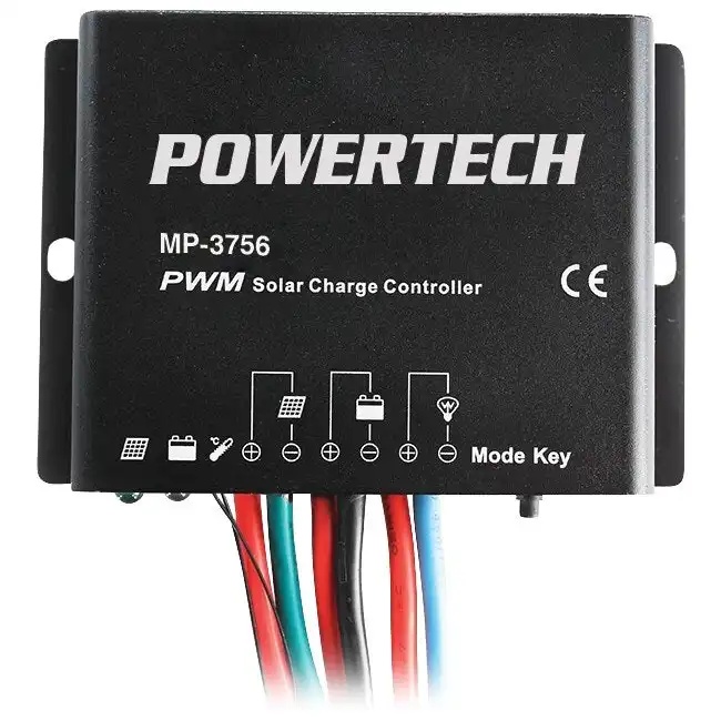 Powertech 12V/24V 10A PWM Auto Solar Charge Controller w/ Timer Function IP67
