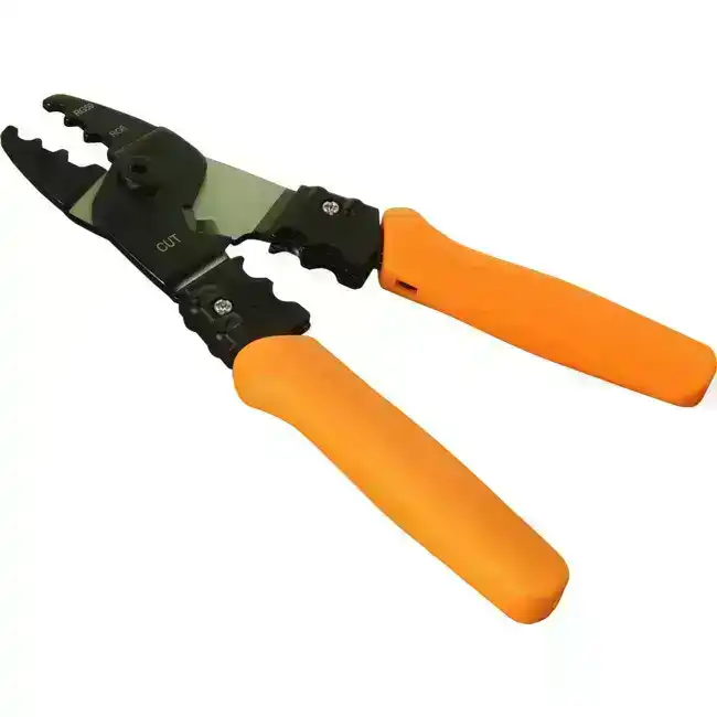 Hanlong 3-in-1 207.5mm Multi-Purpose Stripper/Cutter/Crimper Plier Tool Yellow