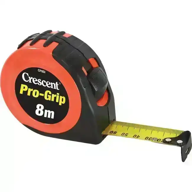 Crescent CP8SI 8x25mm Pro-Grip Metric Tape Measure w/ Protective Rubber Case