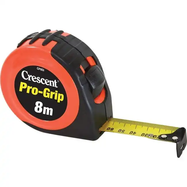 Crescent CP8SI 8x25mm Pro-Grip Metric Tape Measure w/ Protective Rubber Case