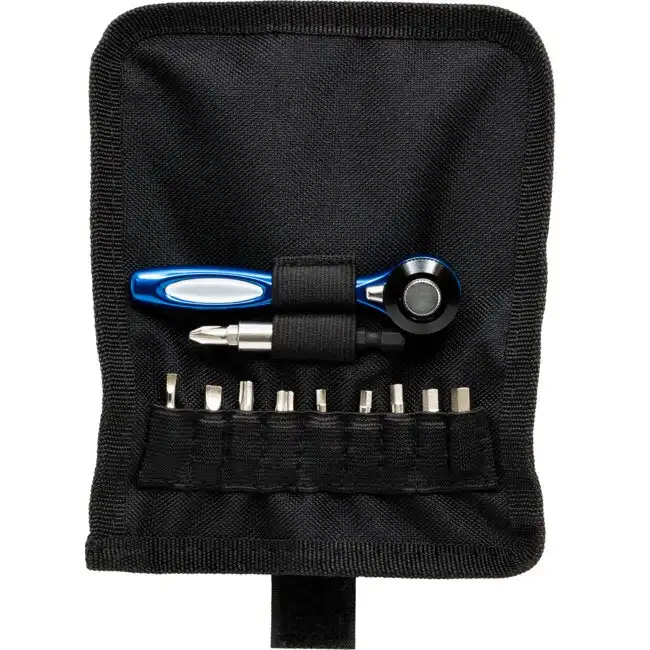 Doss 12-in-1 Handle Ratchet Tool Set Kit Phillips/Screwdriver w/Pouch f/ Bicycle