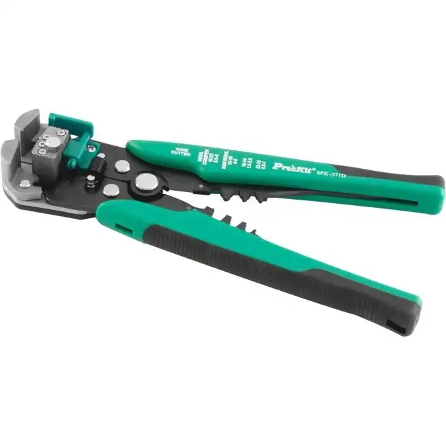 Proskit 8PK-371D 210mm Automatic Wire Stripper/Crimper Alloy Steel Jaws Green