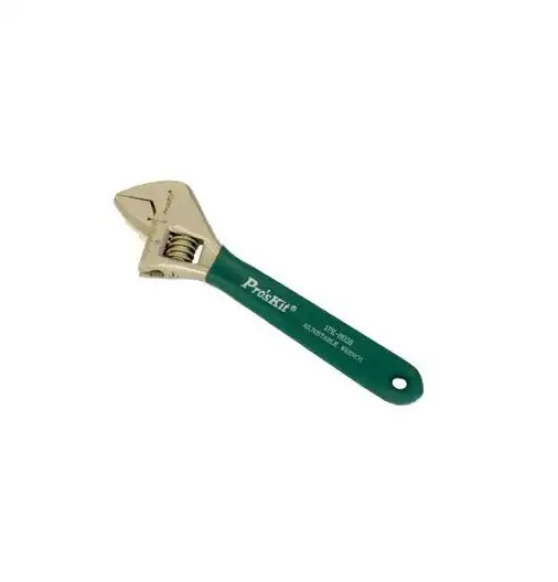 Proskit AW6 6" 150mm Adjustable Wrench Steel Tool w/ Insulated Soft Grips Green