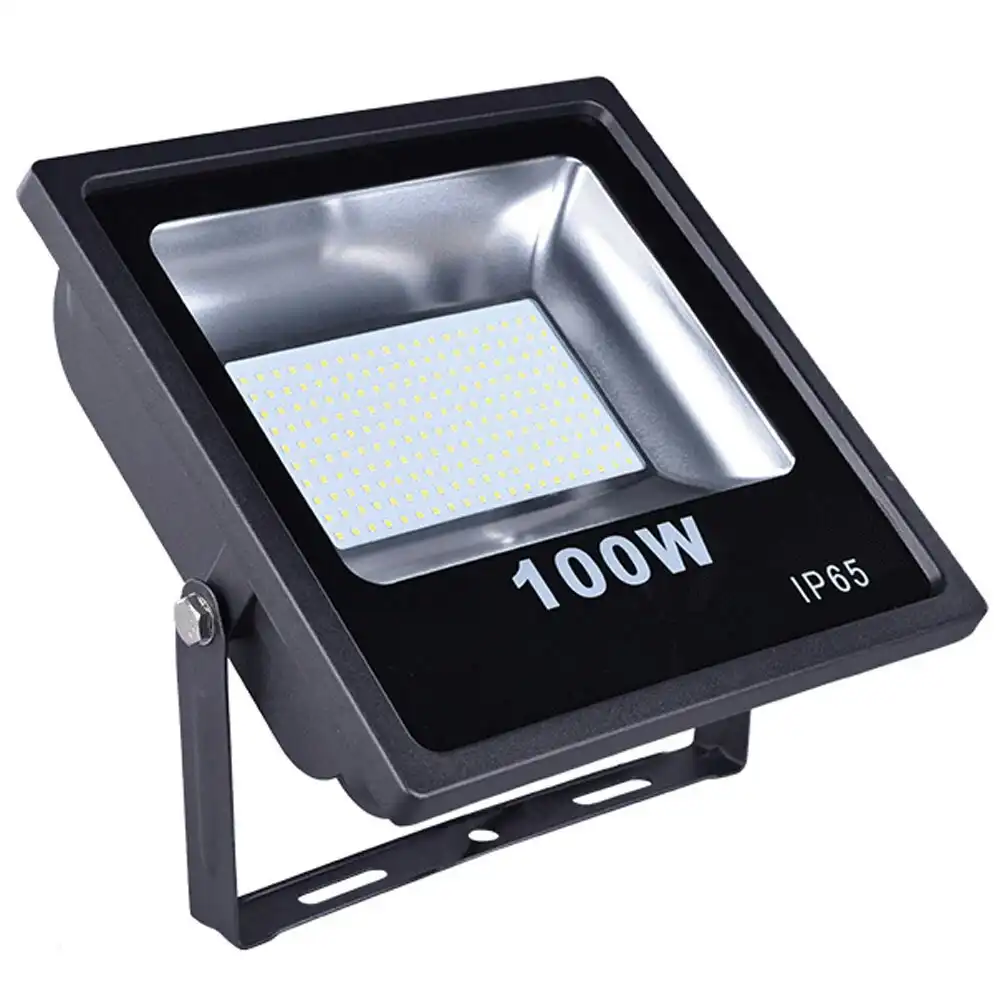 UltraCharge 100W Slim LED Flood Light Outdoor Water Resistant Floodlight 6000K