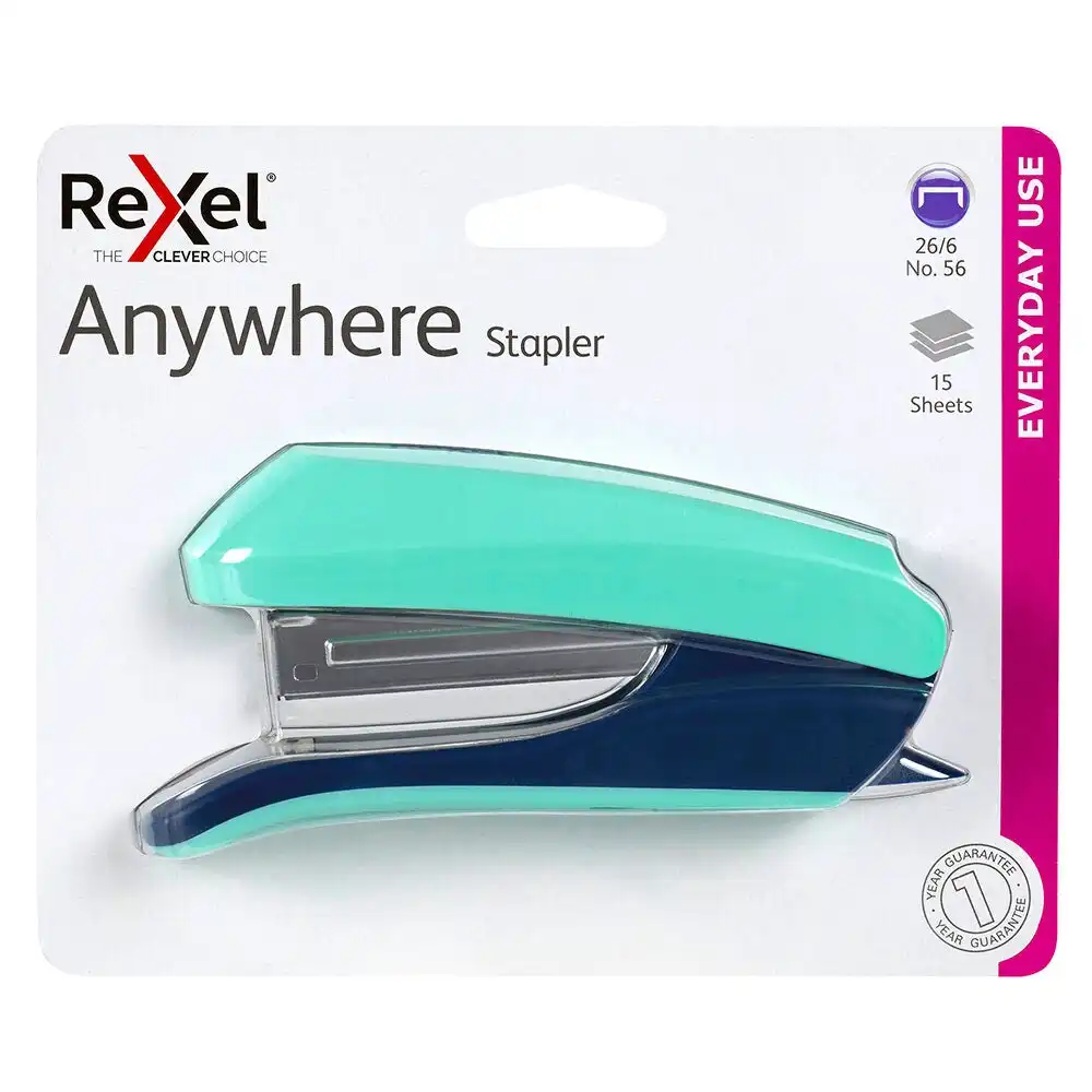 Rexel Anywhere 15 Sheets Half Strip Stapler Green Home/Office/Work Stationery