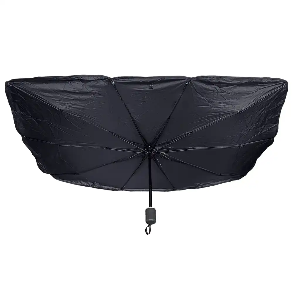 Vistara 145 x 79cm Foldable Car Windscreen Umbrella UV Sun Shade Block w/Bag BLk