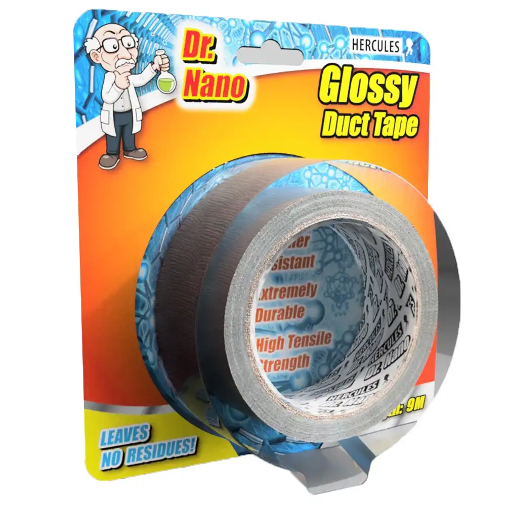 Hercules Dr. Nano 50mm x 9m Glossy Duct Tape Grey Weather Resistant/Durable