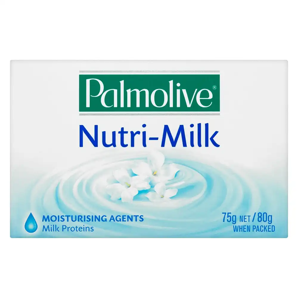 3PK Palmolive 75g Nutri-Milk Moisturising Soap Bar Shower Bath Skin Care