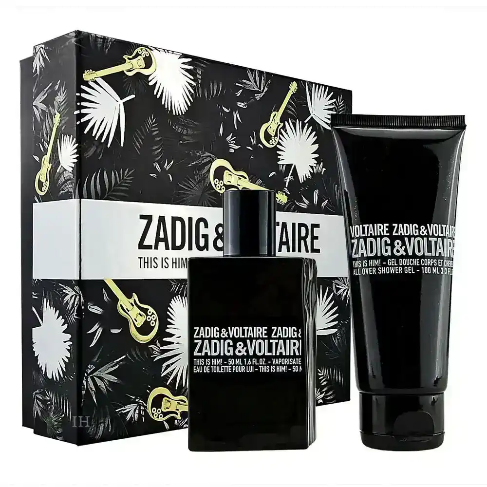 2pc Zadig & Voltaire This is Him/Men 50ml EDT Fragrances/100ml Shower Gel Gift