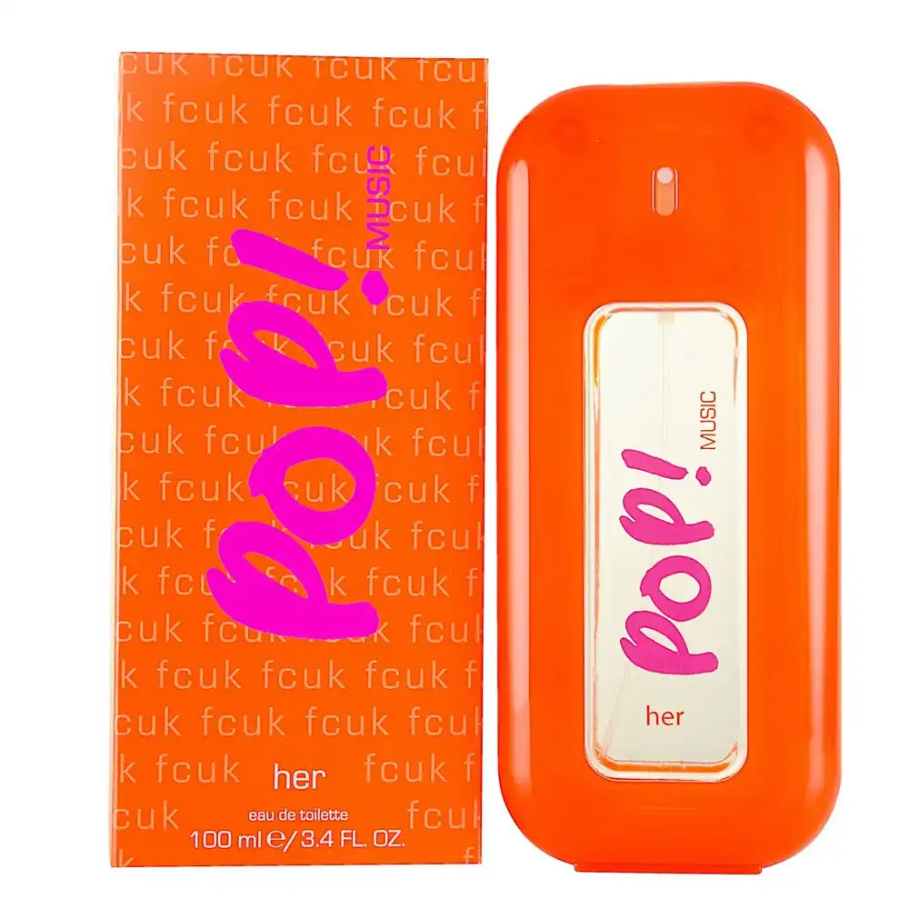 Fcuk Pop Music 100ml Eau De Toilette/EDT Fragrance/Natural Spray for Women/Her