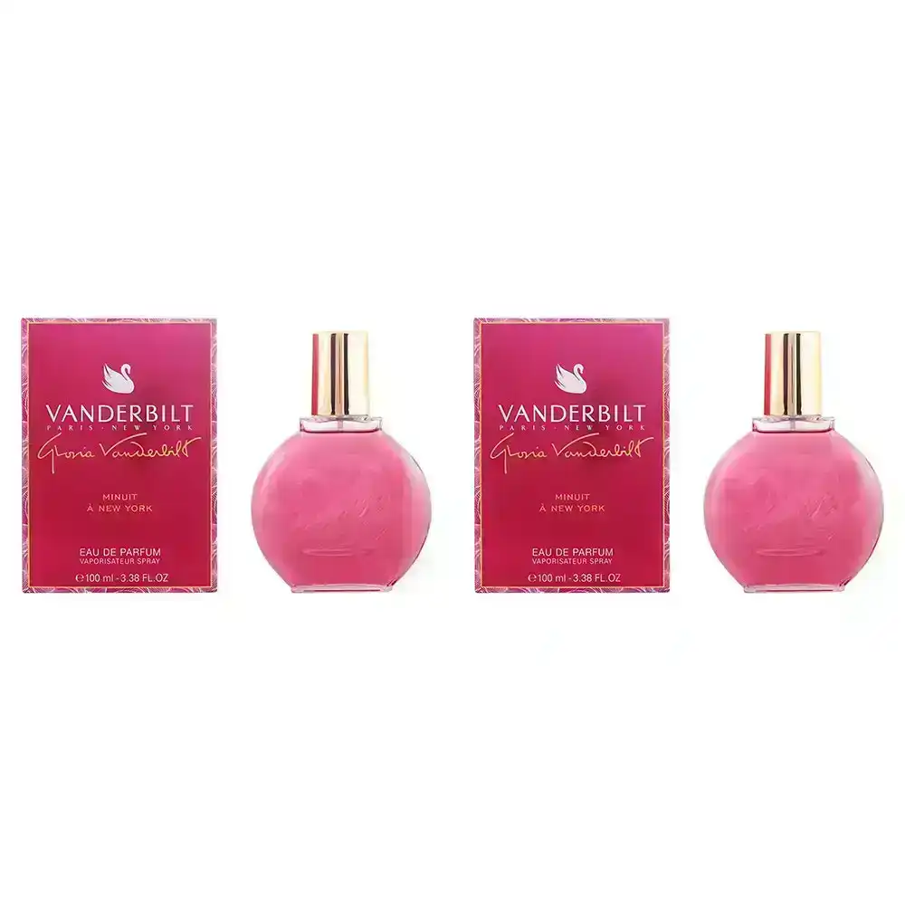 2x Gloria Vanderbilt Minuit 100ml Women Eau de Parfum Fragrance/Spray/Perfume