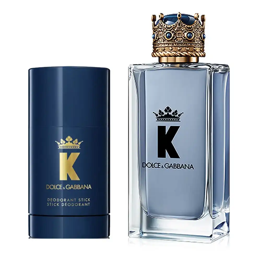 2pc Dolce & Gabbana K 100ml EDT Fragrance Natural Spray w/ Deodorant Stick Men
