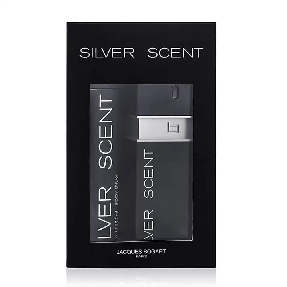 2pc Jacques Bogart Silver Scent 100ml EDT Fragrance w/ 200ml Body Spray Set Men