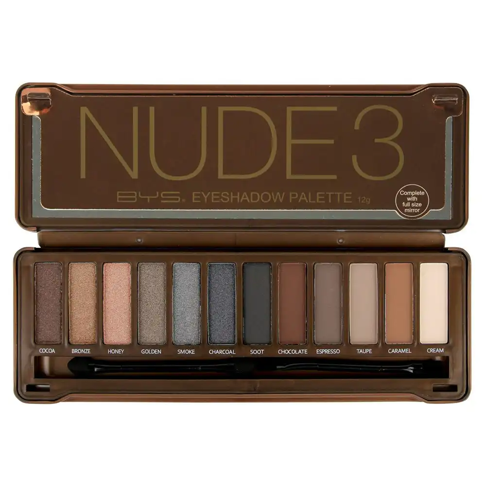 BYS Nude 3 Eyeshadow Palette 12g Metallic/Matte Eye Shadow Cosmetic Eyes Makeup