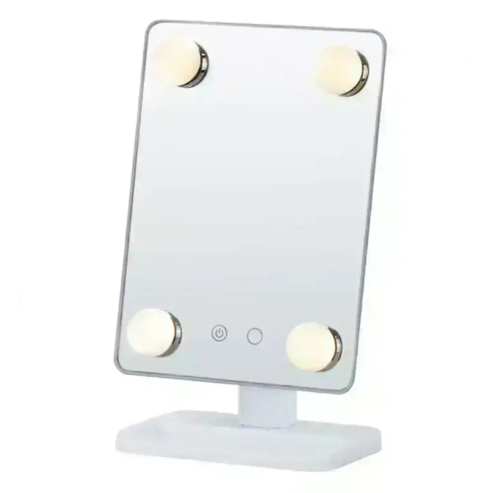 Clevinger 30x18.5cm Bel Air Illuminated Cosmetic Makeup Mirror w/ LED Lights WHT
