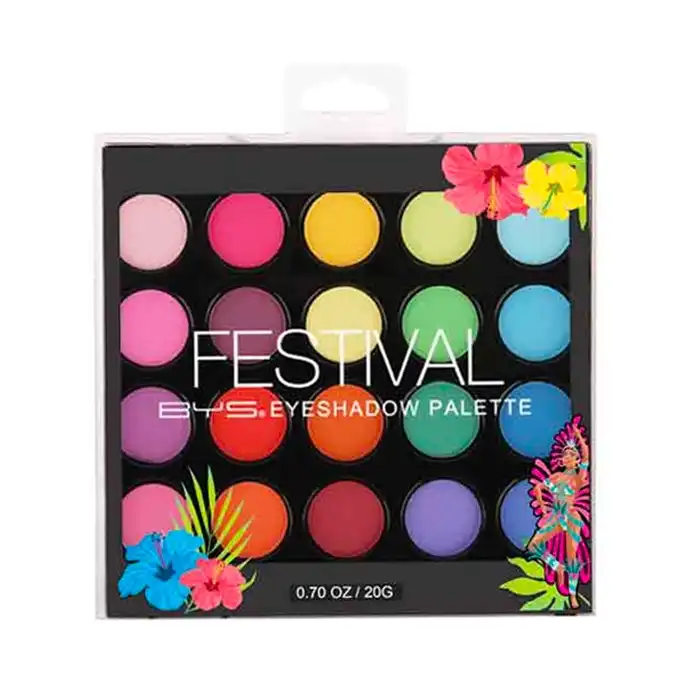 BYS Festival 20g Velevet Eyeshadow Palette Pigment Matte/Metallic Shimmer Makeup