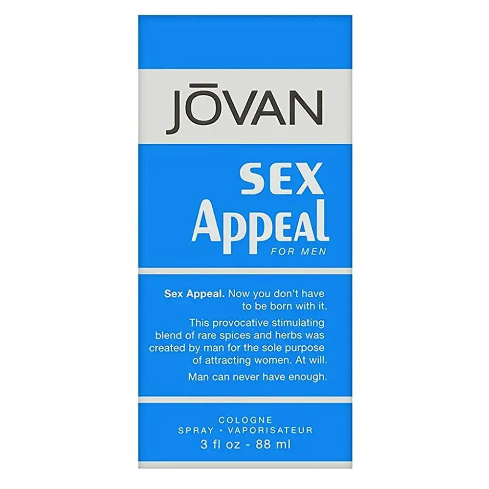 Jovan S*x Appeal 88ml Eau De Cologne Man/Men's Cologne/Fragrance Spray Scent EDC