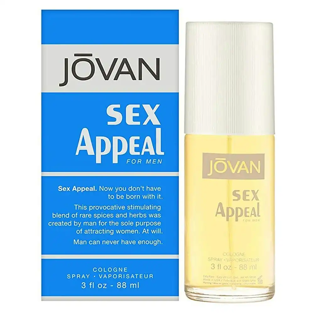 Jovan S*x Appeal 88ml Eau De Cologne Man/Men's Cologne/Fragrance Spray Scent EDC