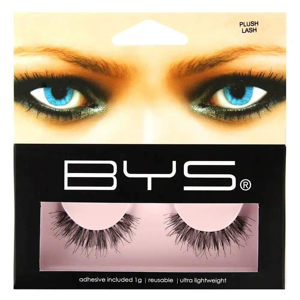 BYS Lightweight Plush Lash Extension Synthetic Fake/False Eyelashes Natural BLK