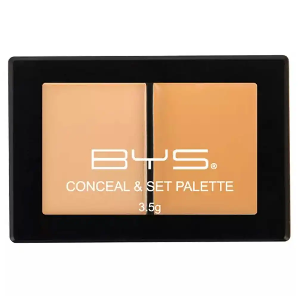 BYS Conceal/Set Palette Natural Beige Face Makeup Cosmetic Beauty 2 Shades 3.5g