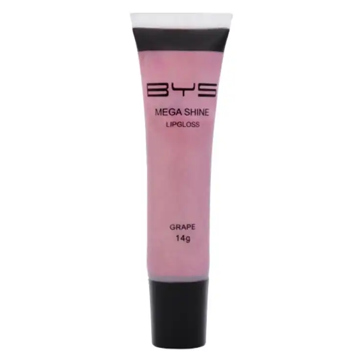 BYS Mega Shine Lipgloss Moisturiser Balm Cosmetic Makeup Scented Grape Pink 14g