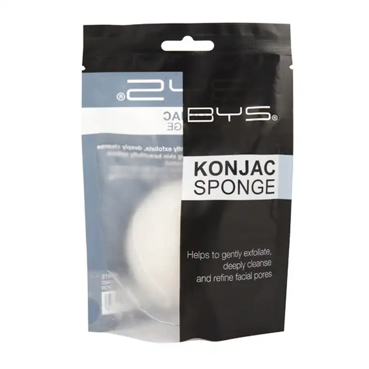 BYS Konjac Exfoliate Sponge Wash/Clean Face All Skin Types/Hypersensitive White